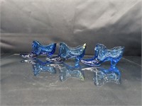 Lot of (3) Fenton Glass Shoes
