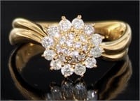 18kt Gold Natural 1/2 ct Brilliant Diamond Ring
