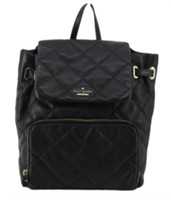 Kate Spade Black Quilted Leather Backpack