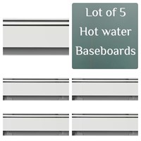 Lot of 5 Hot Water Baseboards