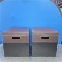 (2) Brown Decorative Boxes