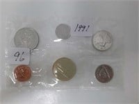 1991 Royal Canadian Mint Set. Low Mintage.