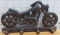 Cast iron motorcycle key holder