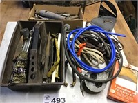 OLD TOOLS IN CARRIER, CORDS, , POLISHING KIT