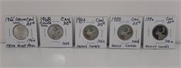 Group of 5 Choice Uncirculated Canada Quarters