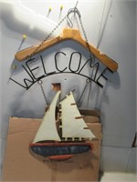 NEW WELCOME SAILBOAT SIGN