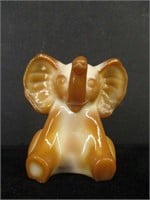 Fenton Glass Chocolate Slag Elephant
