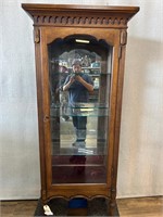 Wood Glass 1 Door Curio Cabinet
