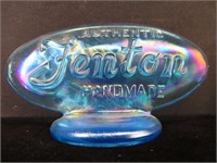 Fenton Glass Blue Opalescent Logo