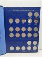 BOOKLET OF 51 CANADA NICKELS STARTING WITH