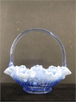 Fenton Glass Lavender Blue Opalescent Basket