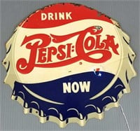 Rare 1940's Pepsi Cola M-106 advertising sign