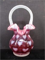 Fenton Glass Cranberry Sweetheart Vase