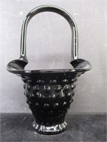 Fenton Glass Black Amethyst Hobnail Vase