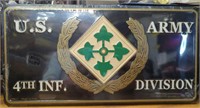 US army 4th infantry division vanity license