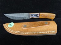 8" Damascus Knife with Case