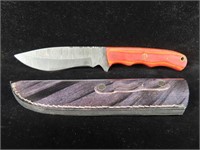 10" Damascus Knife with Case