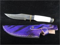 10" Damascus Knife with Case