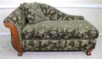 Green Brocade Upholstered Fainting Sofa