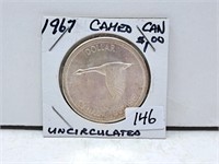 1967 CAMEO UNCIRCULATED CENTENNIAL SILVER DOLLAR