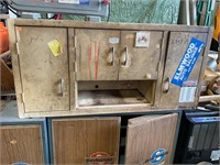 Vintage metal shop cabinet