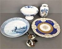 6 pieces of antique porcelain including B & G,