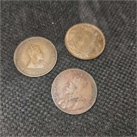 1906-1920 3 one cent pieces