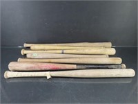 Lot of Vintage Wooden Baseball Bats