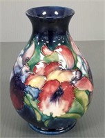 Moorcroft England decorated floral vase - 7 1/2" h