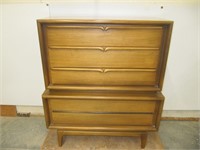 MID-CENTURY HIGH BOY CHEST OF DRAWERS