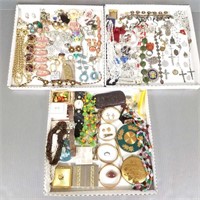 Large group of antique & vintage jewelry including