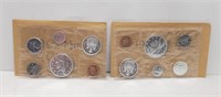 1962 and 1963 uncirculated mint coin set