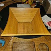 wooden square bowl