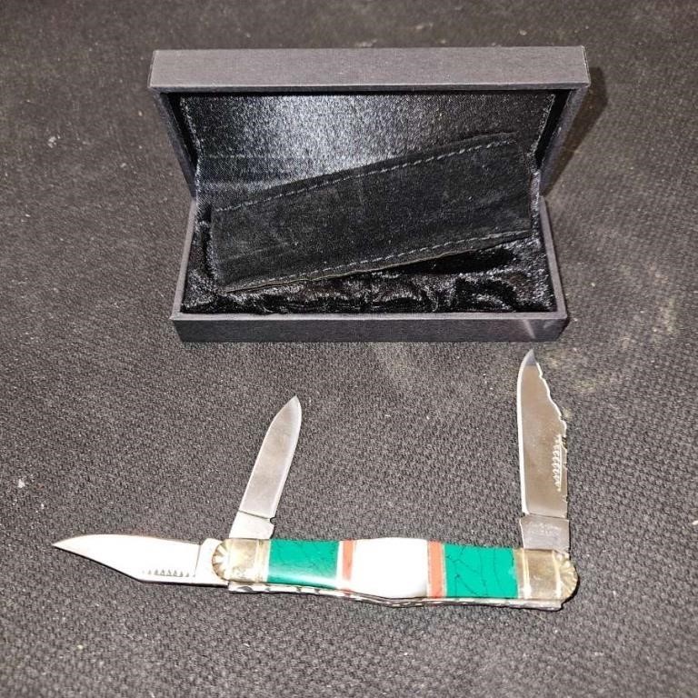 shrade whittler maliquiete, pearl 3blade knife box