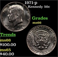 1971-p Kennedy Half Dollar 50c Grades GEM+ Unc