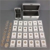 Group of U.S. coins including Presidential dollars
