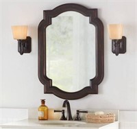 22”x32” Oval Plastic Framed Wall Vanity Mirror