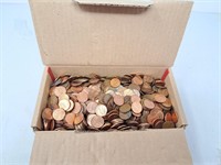 Box of USA Pennies 1959-present