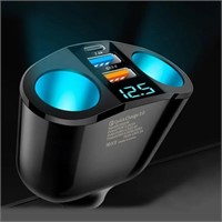 Digital Display Car Charge Dual-port Car Charger