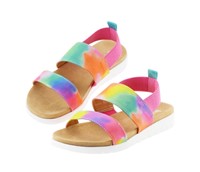 Size 3 Girls Open Toe Kids Summer Flat Sandals