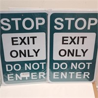 Do NOT Enter metal sign- Q2 \Size 12" x 17.5 "