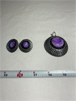 Women's MAtching Pendant and Earrings