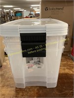 3ct.Sterilite 70qt.storage totes/4-lids(cracked)