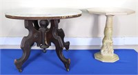 (2) Vintage Marble Top Tables