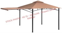 Redwood gazebo shade with awning