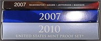 2007 & 2010 US PROOF SETS