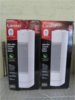 2 Lasko Ceramic Tower Heaters
