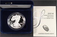 2014-W PROOF AMERICAN SILVER EAGLE OGP