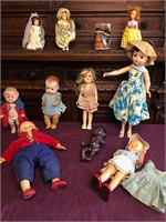 11pc Vintage & Antique Dolls Assorted