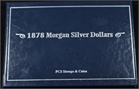1878 MORGAN SILV DOLLARS PCS STAMPS&COINS ALBUM